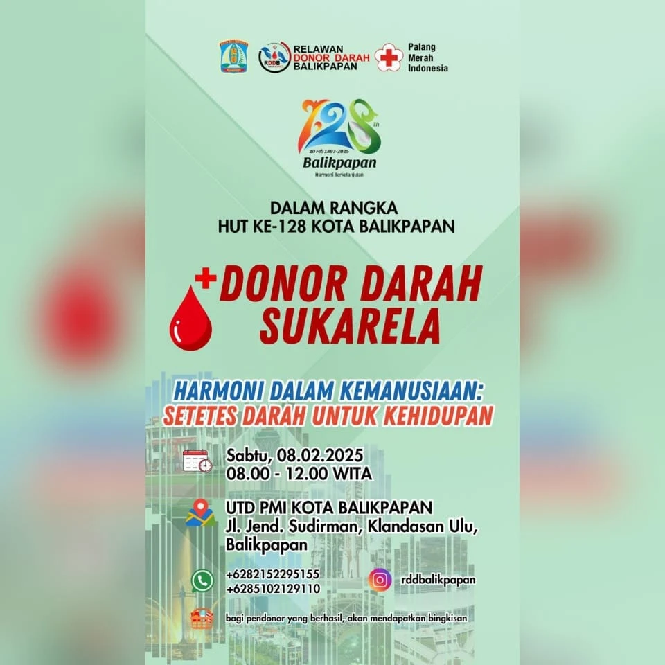 DONOR DARAH HUT 128 KOTA BALIKPAPAN